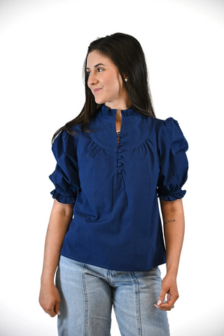 Ellie Blouse Navy Peony