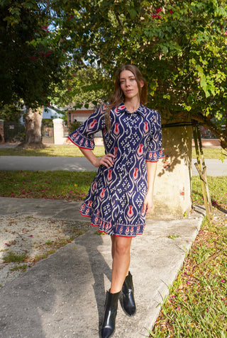 Lisbon Mini - Tulip Ikat Navy