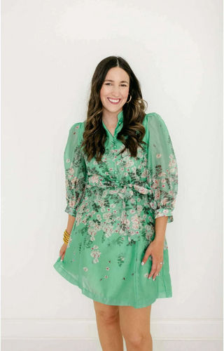 Stand Collar A-line Dress