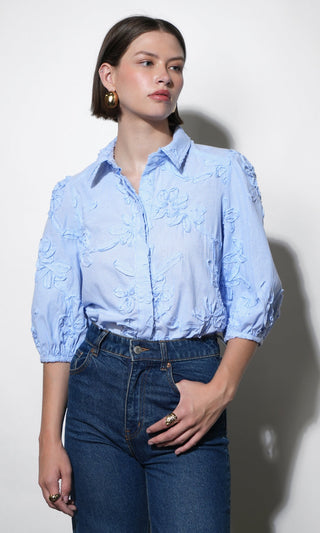 Elanor Stripe puff blue