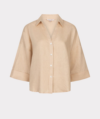 Blouse Turn up Linen