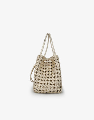 Perrie Bucket Mini Woven Square Hi Shine