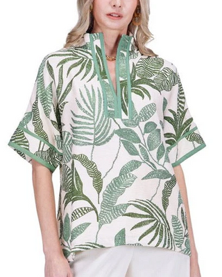 Stand Collar Trim Top