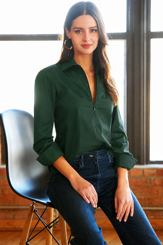 Longsleeve Endora Shirt Solid Silky Poplin
