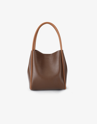 Hollace Mini Tote Contrast Piping Es/Brown
