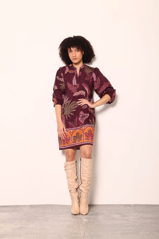 Freya  Dress Flora Wine