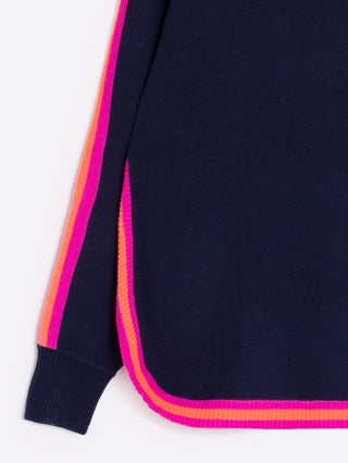 Navy Wool-blend Sweater