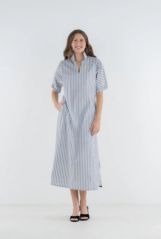 Poppy maxi- black stripe