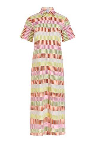 Gibbons Dress - Chartreuse Stripes