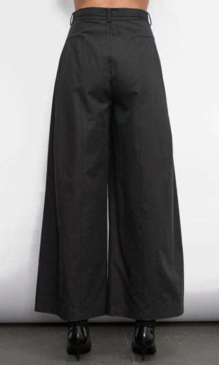 Hera Wide Leg Palazzo Twill Pants