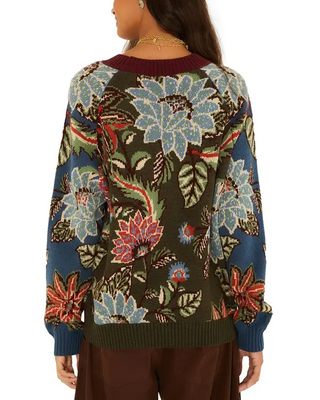 Mixed Delhi Floral Knit Cardigan - XS