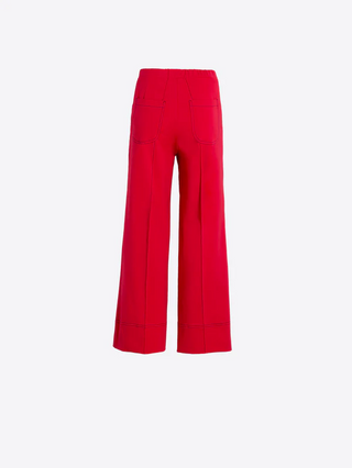 Wide Leg Red Trousers