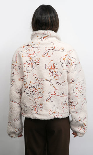 Jimi Embroidered Sherpa Bomber Jacket