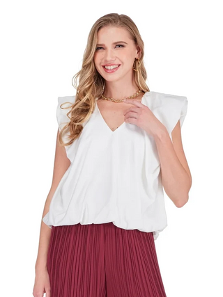 V-Neck Balloon Top