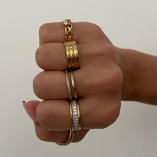 Tarryn Double Ring - Gold