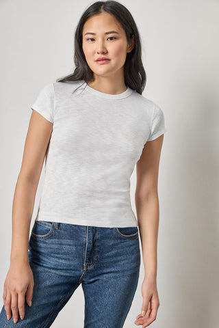 Ribbed Slub Crewneck Tee