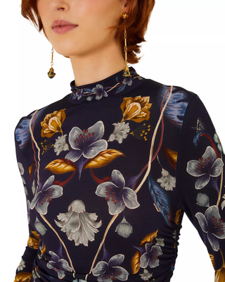 Golden Nature Navy Blue Jersey Blouse