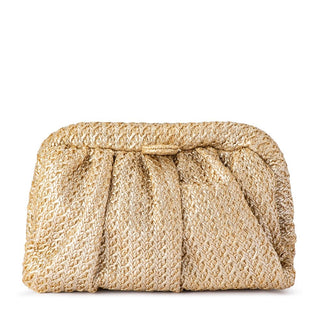 Stevie Pleated Woven Clutch