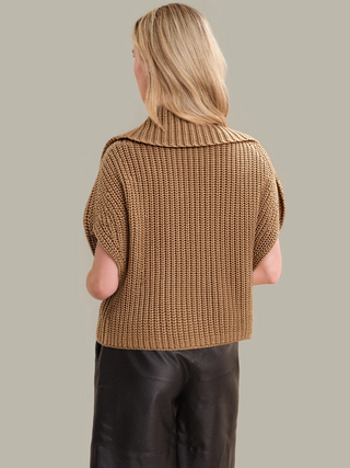 Cate Sleeveless Turtleneck Sweater