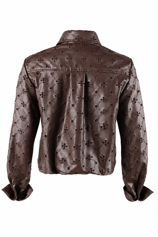 Moxie Shirt Embroidered Vegan Leather