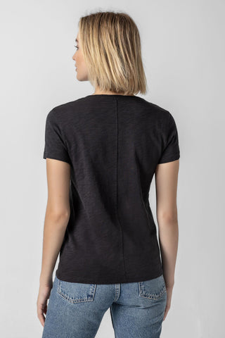 Short Sleeve Back Seam Crewneck