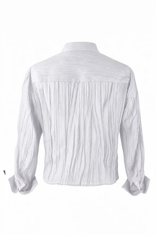 Raffaele Ruffle Shirt Vertical Crush