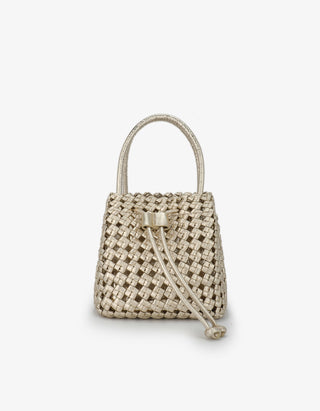 Perrie Bucket Mini Woven Square Hi Shine