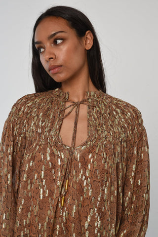 Meredith Top Cavalier Python Print