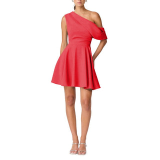 Elinor One Shoulder Mini Dress Red