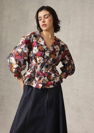 kiki jarquard blouse