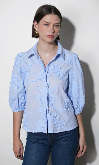 Eleanor Stripe Puff Sleeve Top