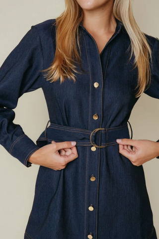 Naomi Dress Dark Denim