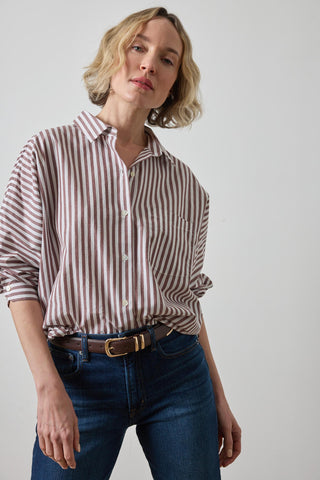Dolman Sleeve Button Down Shirt