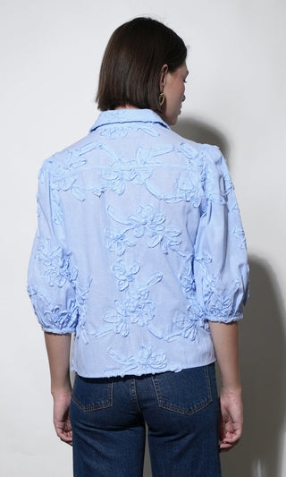 Elanor Stripe puff blue