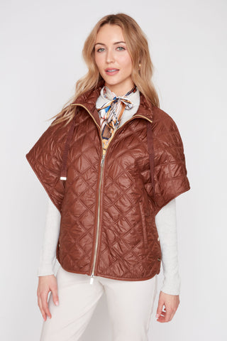 Capelet Style Snap Jacket