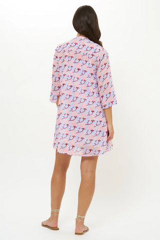 3/4 Sleeve Pintuck Dress