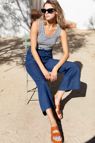 Zip Front Tulip Crop Flare