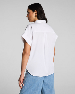 Poplin Oversized Short Sleeve White