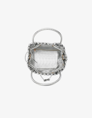 Perrie Bucket Mini Woven Square Hi Shine