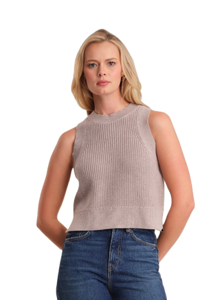 Demi High Crew Neck Tank