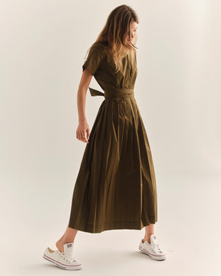 Stuart Midi Dress-Olive