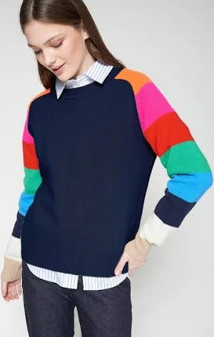 KNITWEAR JERSEY MANGA RAYAS