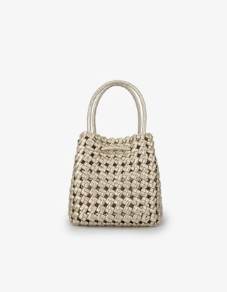 Perrie Bucket Mini Woven Square Hi Shine