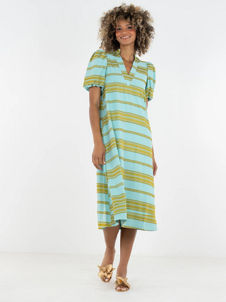 Hampton Dress Fringe Stripe
