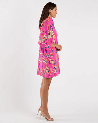 HELEN FEATHERED FLORAL PINK GOLD