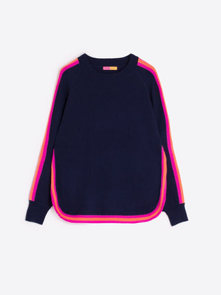 Navy Wool-blend Sweater