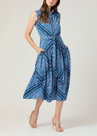 Pauletta Dress Blue Multi