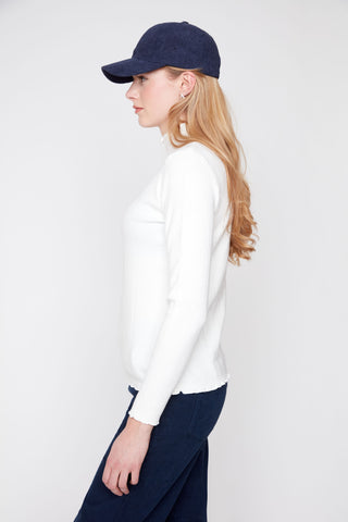 Lettuce Hem Long Sleeve Knit