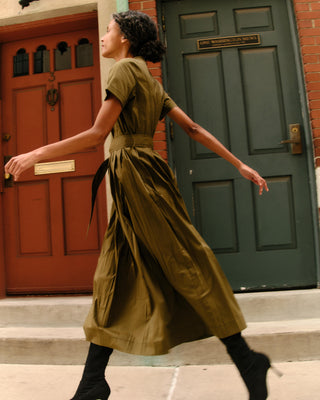 Stuart Midi Dress-Olive
