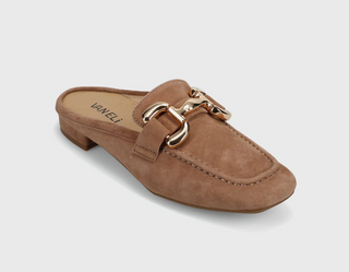 Shaine gld buckle loafer mule